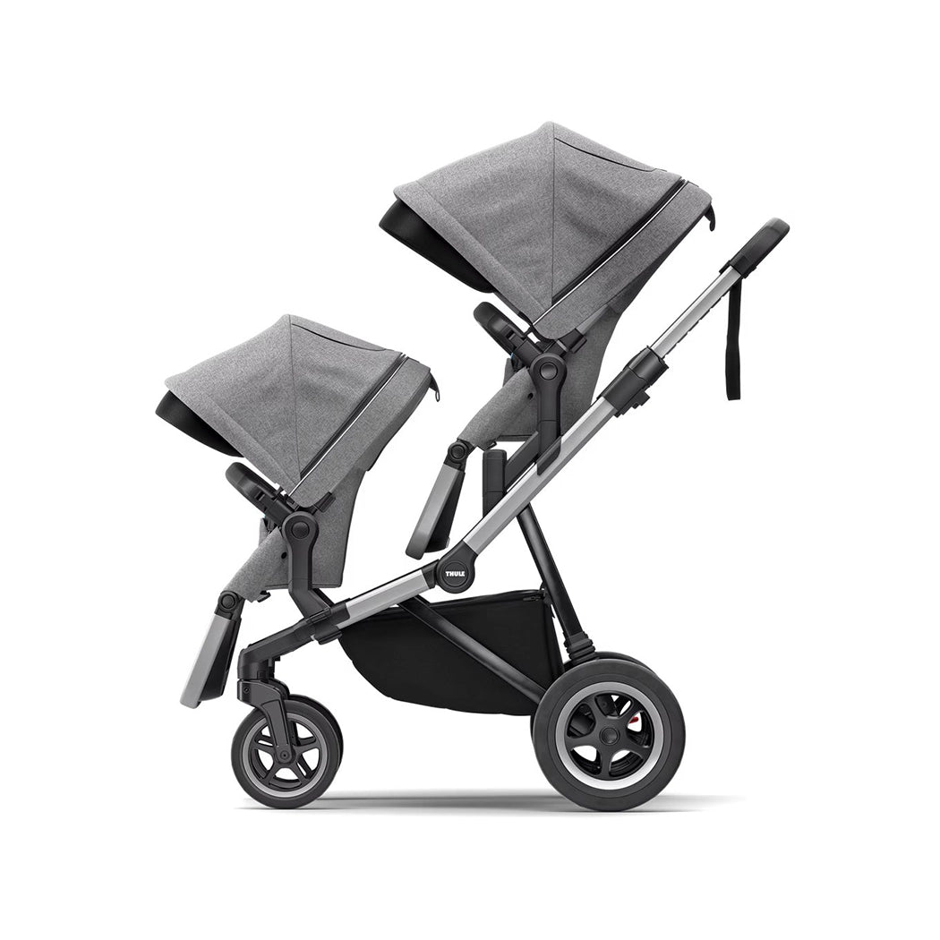 Thule Grey Melange Sleek double umbrella stroller