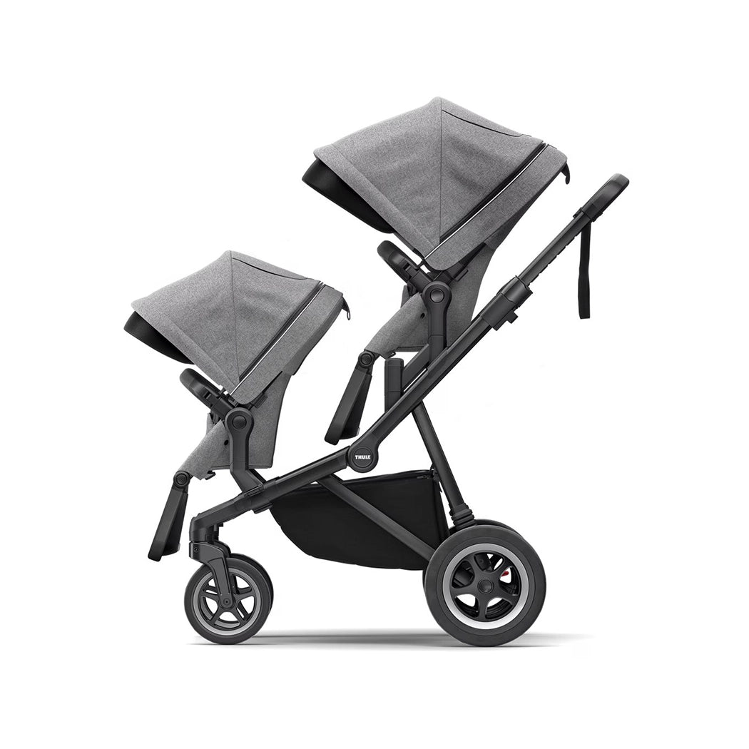 Thule Grey Melange Sleek stroller for twins