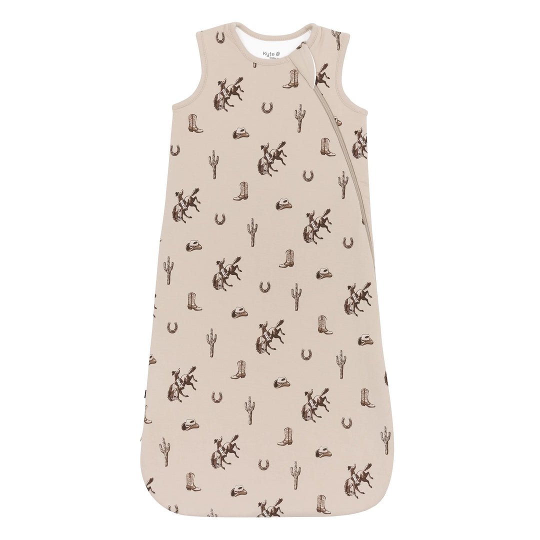 Kyte Baby Baby Sleep Sack Tog 1.0 in Classic Cowboy, featuring soft bamboo fabric designed as a breathable sleep sack for cozy nighttime comfort