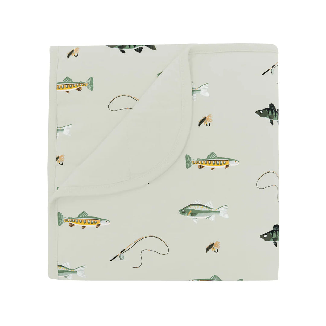 Any nursery pairs well with the versatile Fishing Kyte Baby Blanket.