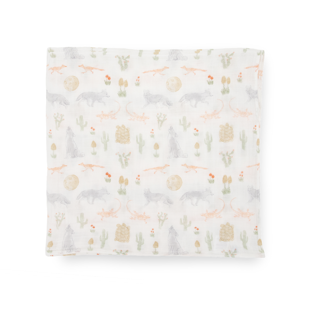 Little Unicorn Cotton Muslin Swaddle Blanket 3 Pack - Desert Night, breathable muslin swaddle blankets