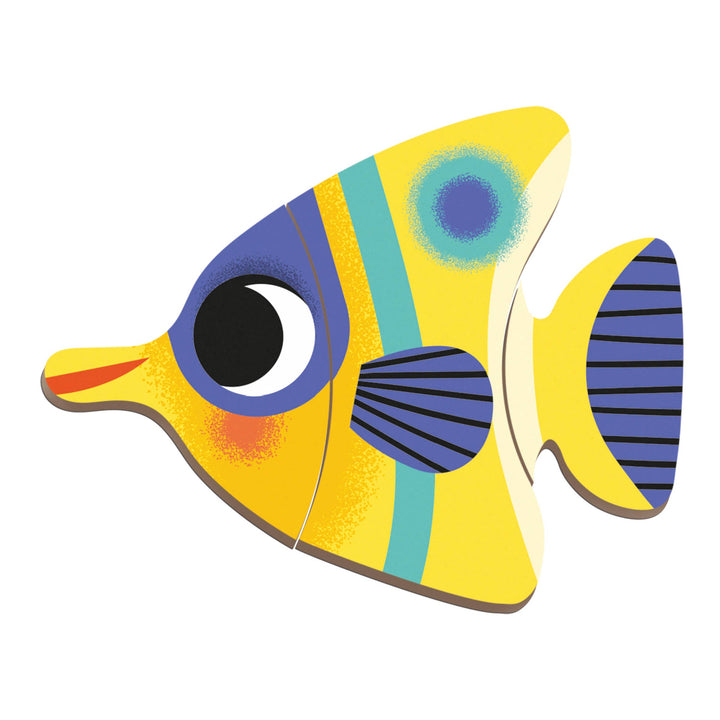 Kids magnet toys ocean scene arranged with Janod Magneti'book Tropical Fish