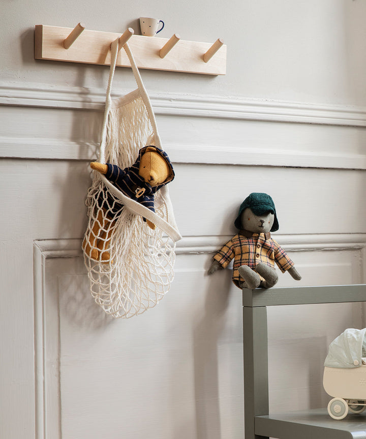Close-up of Maileg Woodsman Outfit, Teddy Dad featuring soft fabrics, ideal addition to Maileg accessories