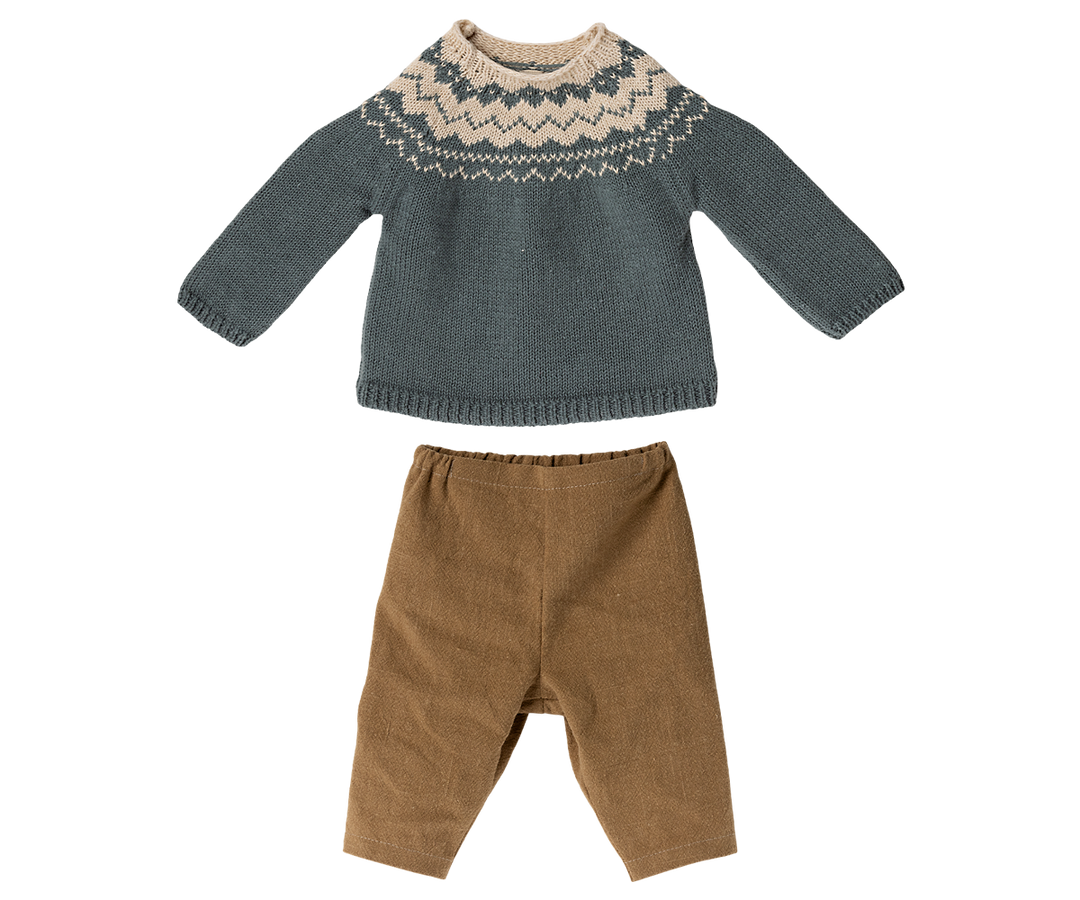 Maileg Size 5 Pants And Knitted Sweater doll clothes