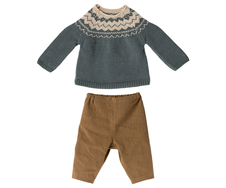 Maileg Size 5 Pants And Knitted Sweater doll clothes