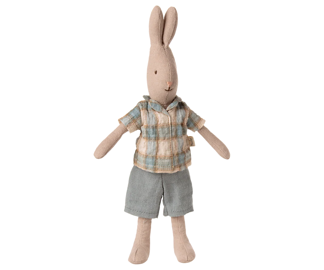 Maileg Classic Rabbit posed for playful scenes, perfect for imaginative play with Maileg dolls.