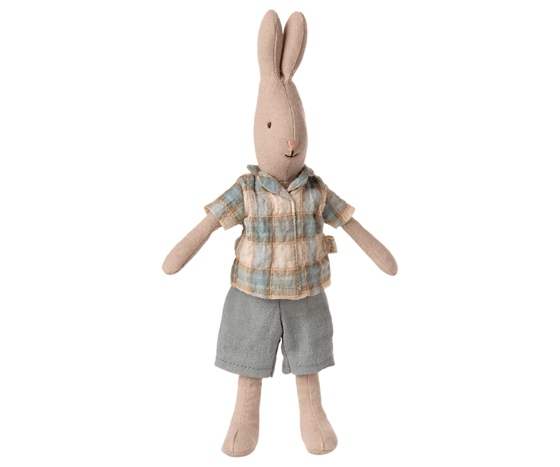 Maileg Classic Rabbit posed for playful scenes, perfect for imaginative play with Maileg dolls.