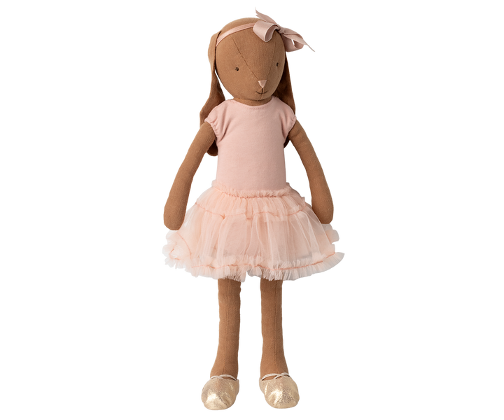 Maileg size 3 bunny in rose ballet suit and tulle skirt, soft pink Maileg rabbit doll outfit