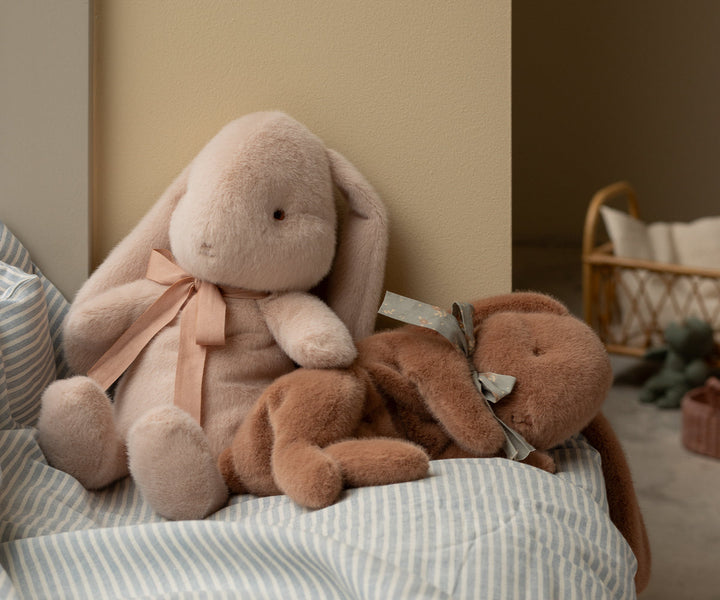 Small - Soft Brown Sleeping Bunny Plush
