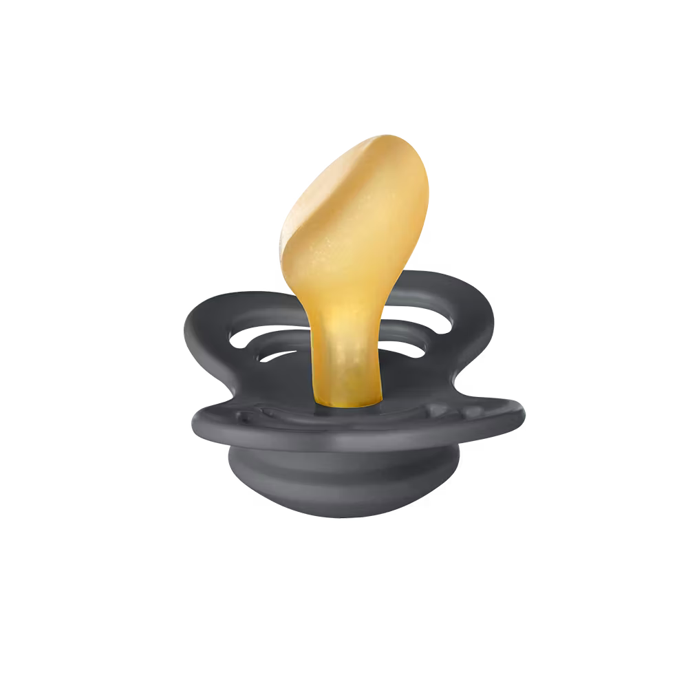 Iron color BIBS Couture Pacifier, a durable and stylish baby pacifier that offers soothing comfort daily.