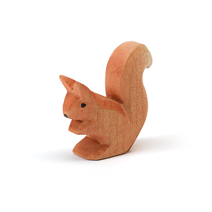 Ostheimer Squirrel, Sitting, a hand-carved wooden squirrel toy made in Germany