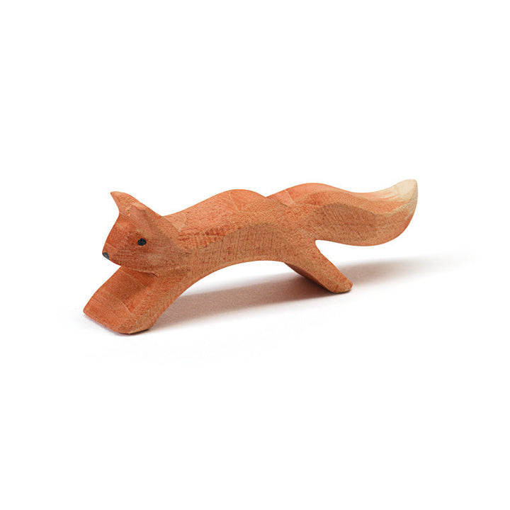 Ostheimer Squirrel, Jumping, a hand-carved wooden squirrel toy made in Germany