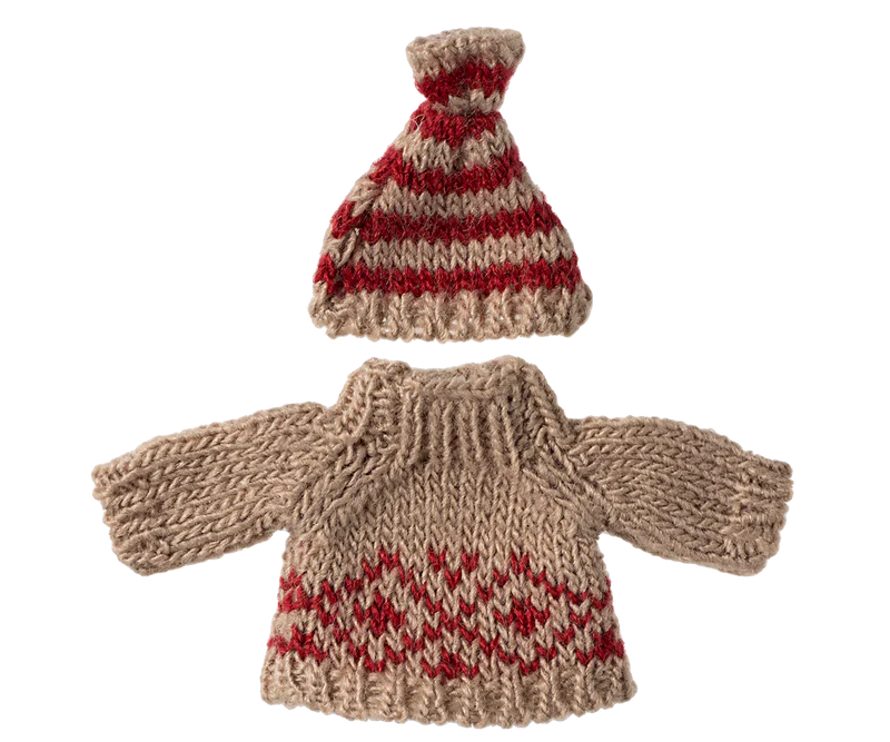 Maileg mouse knitted sweater and hat