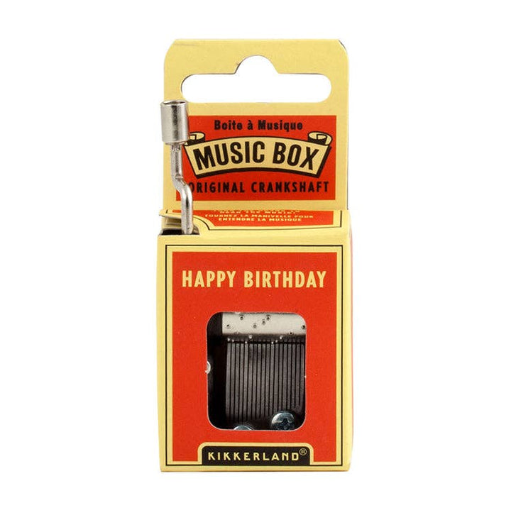 Happy Birthday Crank Music Box in package