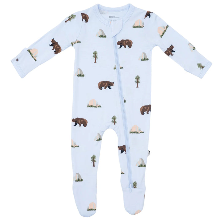 Bring sunshine to bedtime with the Yosemite Kyte Baby Zippered Footie baby footie pajamas.