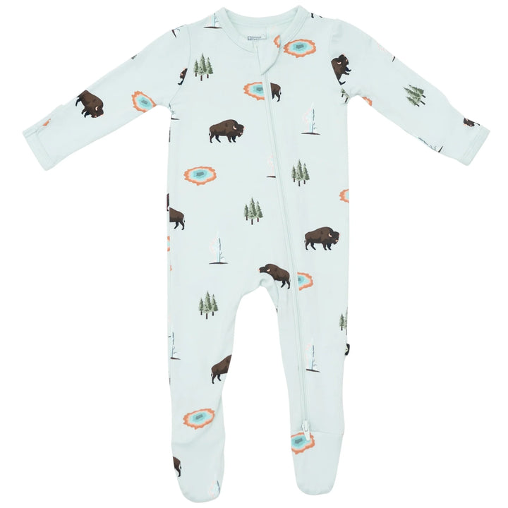 Yellowstone Kyte Baby Zippered Footie makes nights better with best baby pajamas softness.