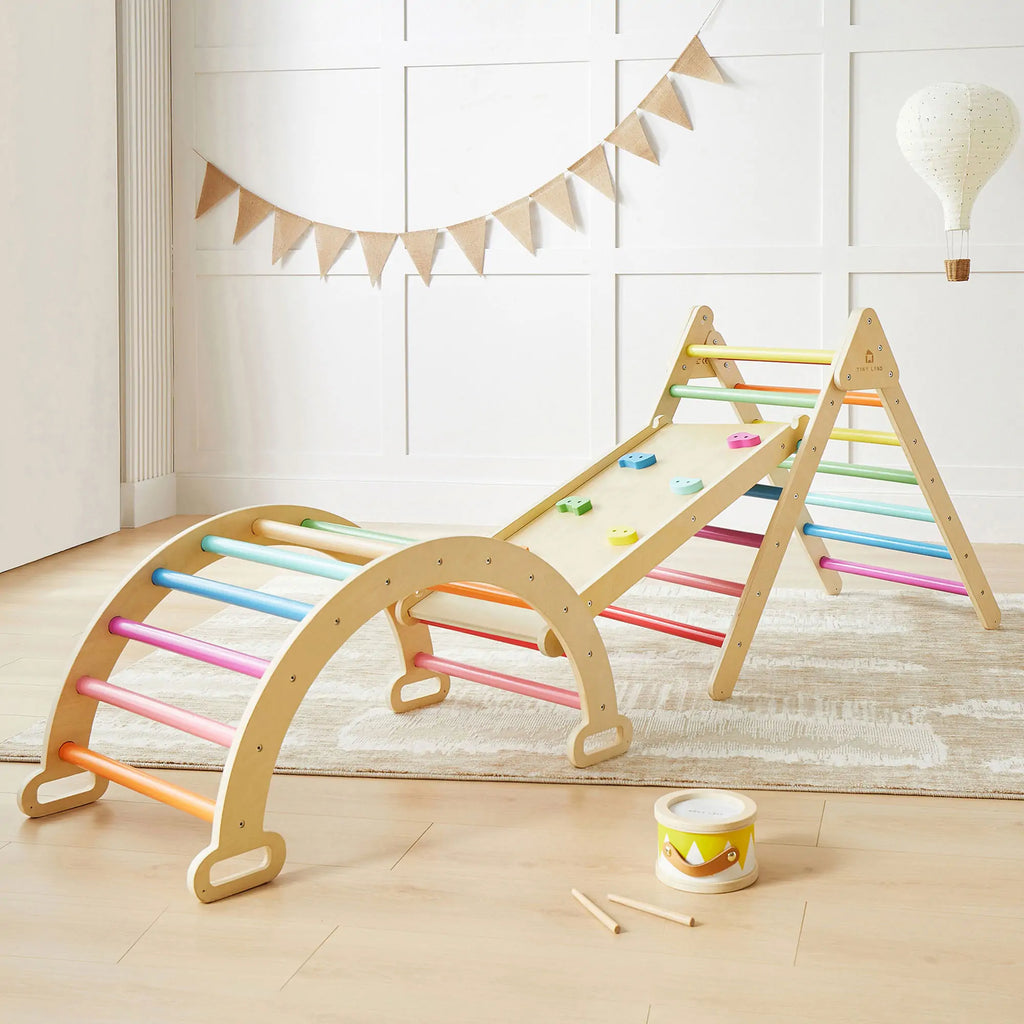 Tiny Land® 7-in-1 Rainbow Climbing Set Montessori toy