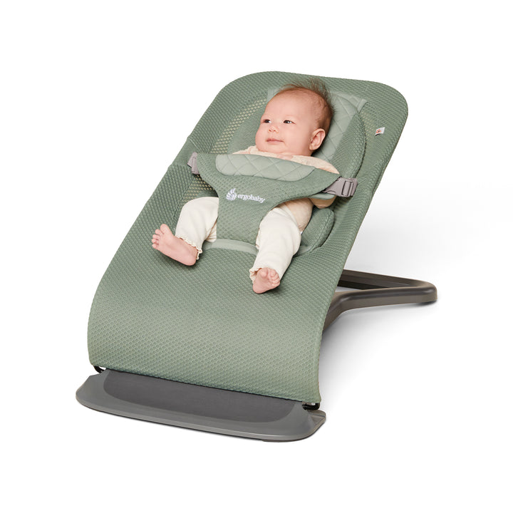Ergobaby Sage Green Mesh Evolve baby bouncer