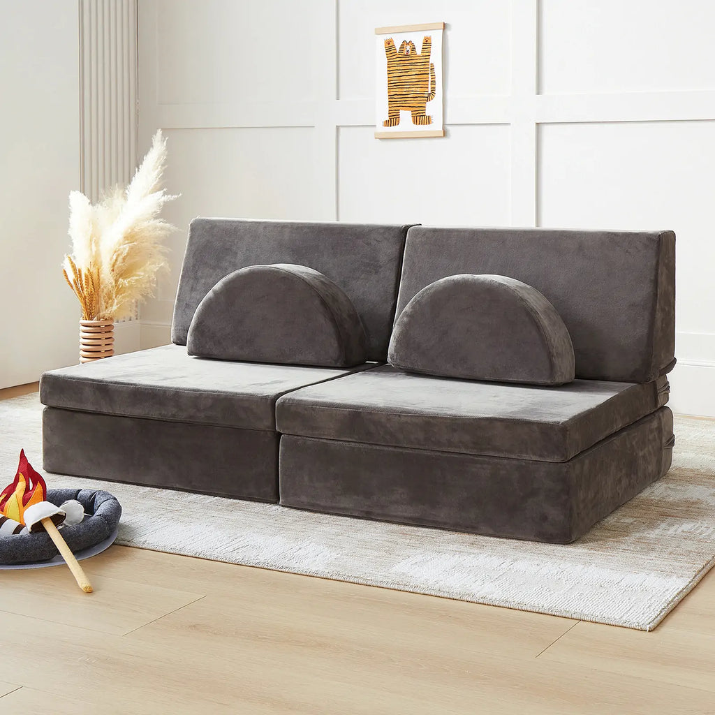 Tiny Land Anywhere Couch in Charcoal