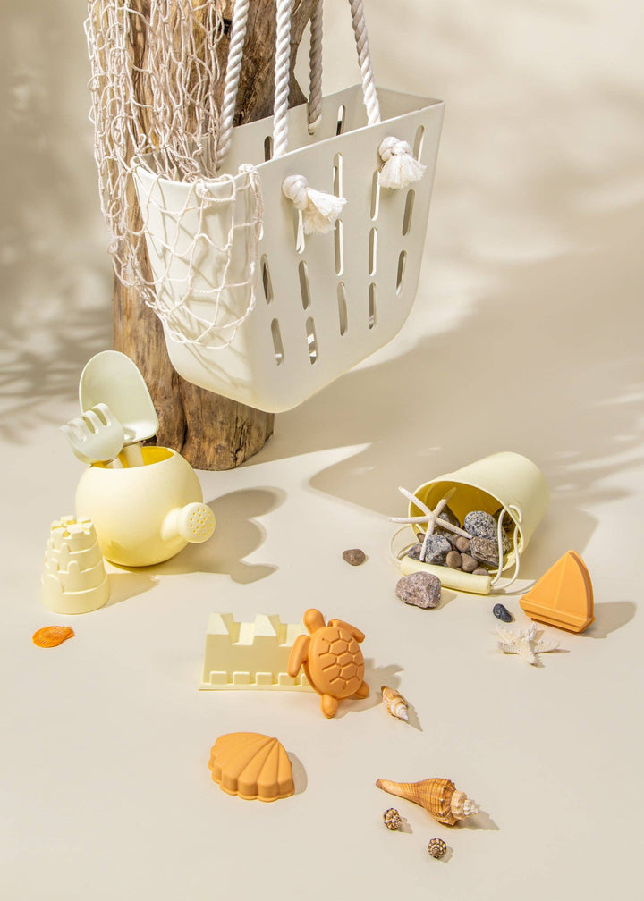 Beach-ready fun starts with Coco Village 5 Silicone Sand Moulds in Multicolor, made for natural exploration.