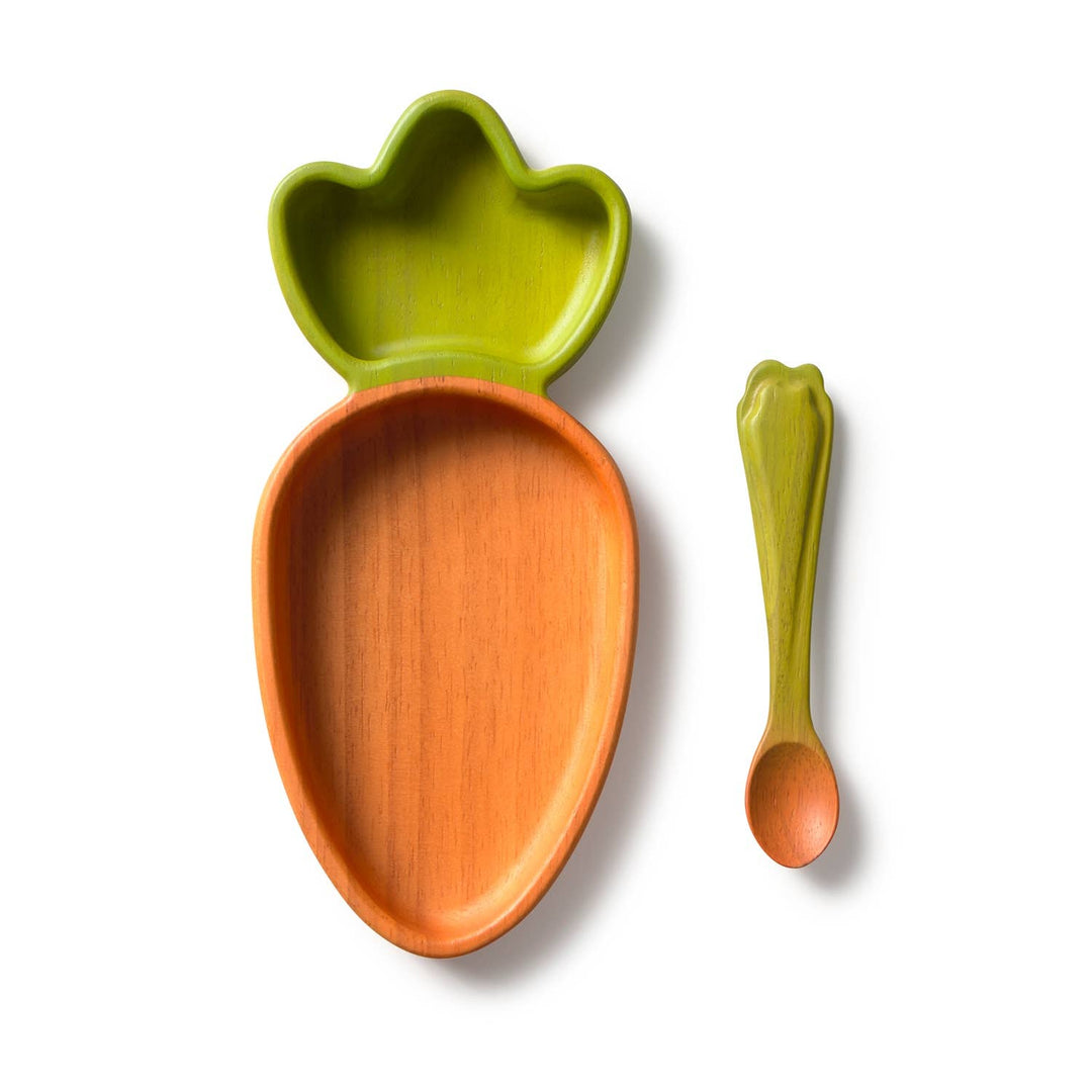 Oli and Carol Cathy the Carrot Plate and Spoon Set