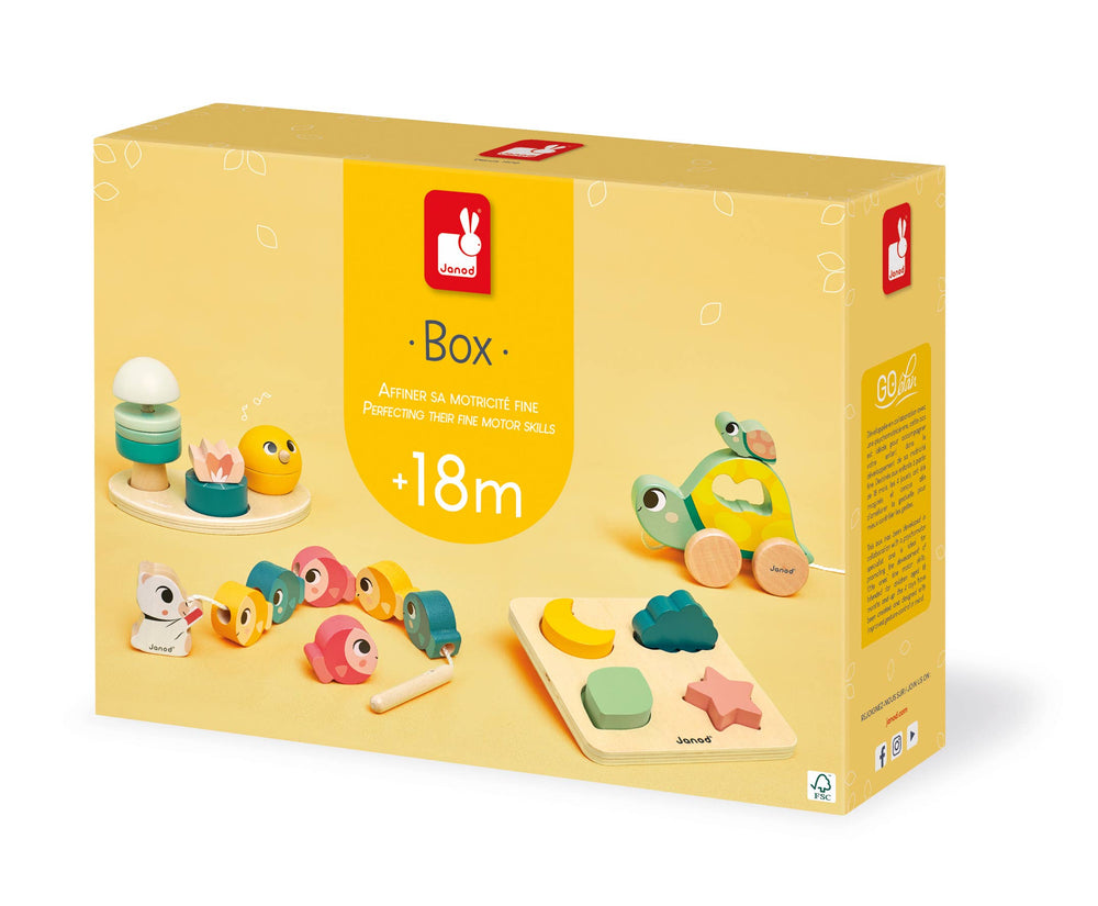 Janod Toy Box 18 months packaging and contents