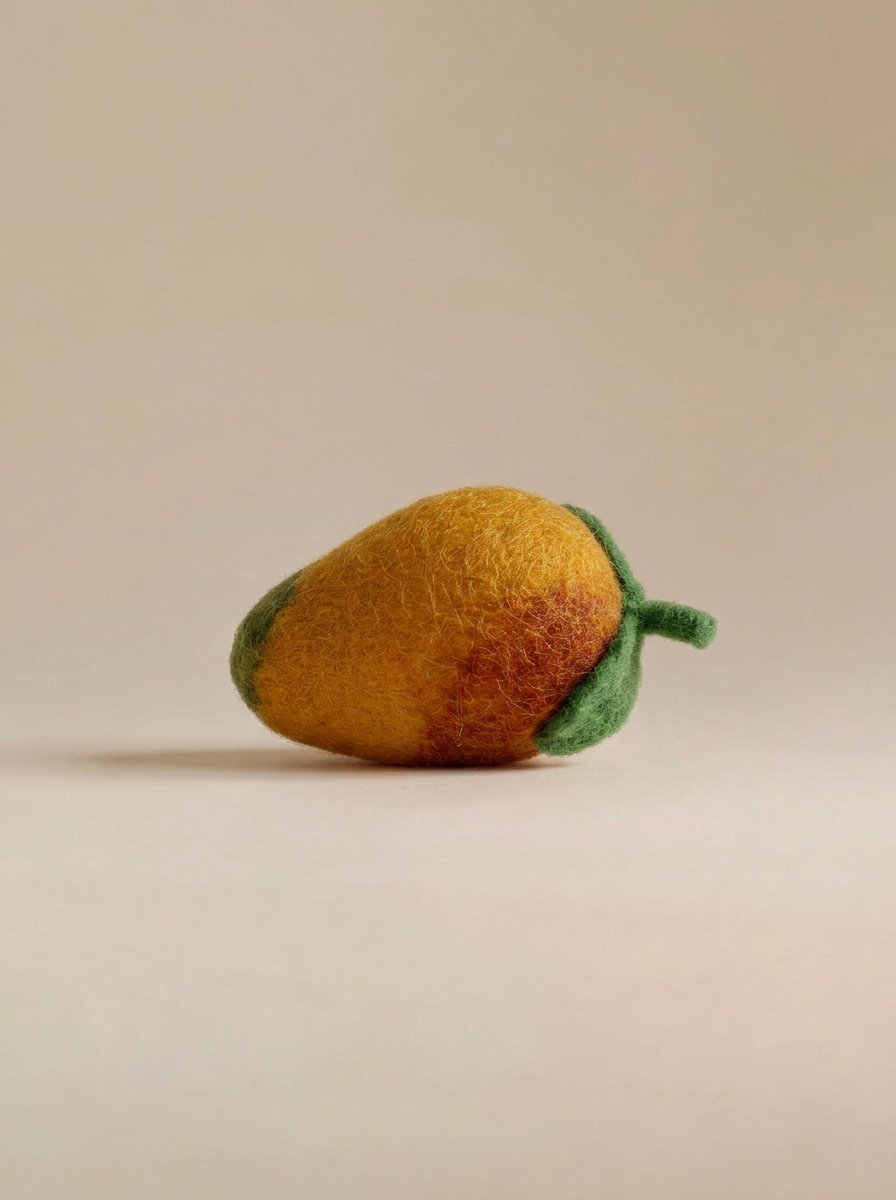 Felt Mango play food by Kaddu, perfect Waldorf-inspired sensory toy