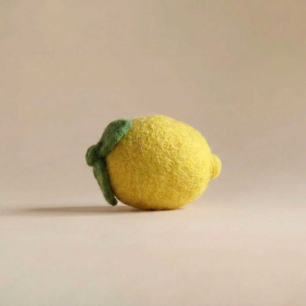Felt Lemon play food by Kaddu, ideal Montessori-inspired sensory toy