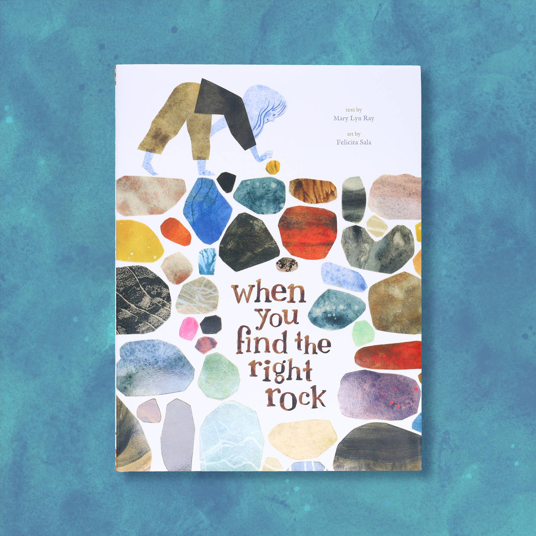 colorful collection of rocks gathered in a small box illustrated in this nature book for children
