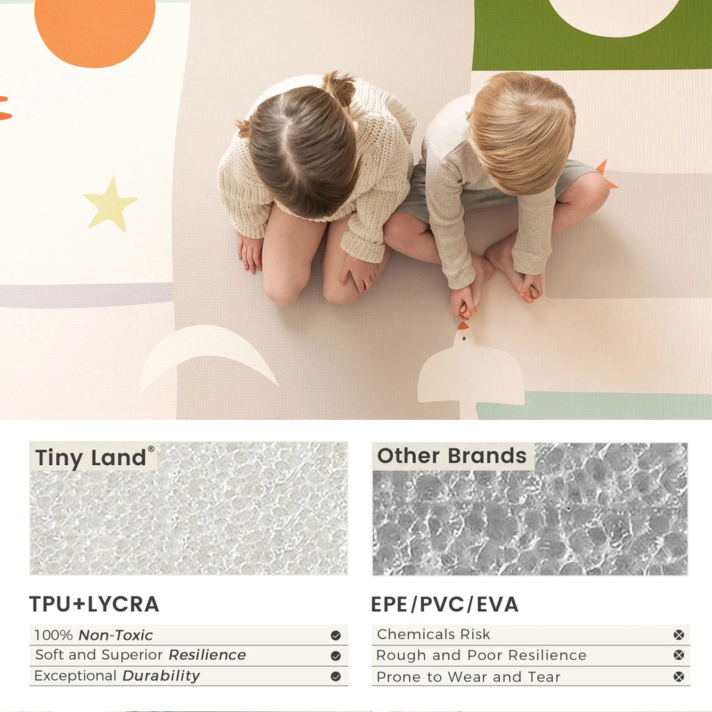 Tiny Land® Baby Playmat Forest Track Wonder - non-toxic, soft and resilient, and durable 