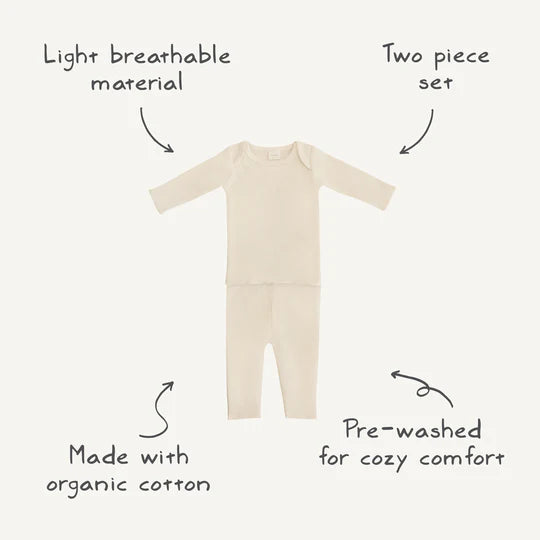 light and breathable baby clothing matching set mushie 