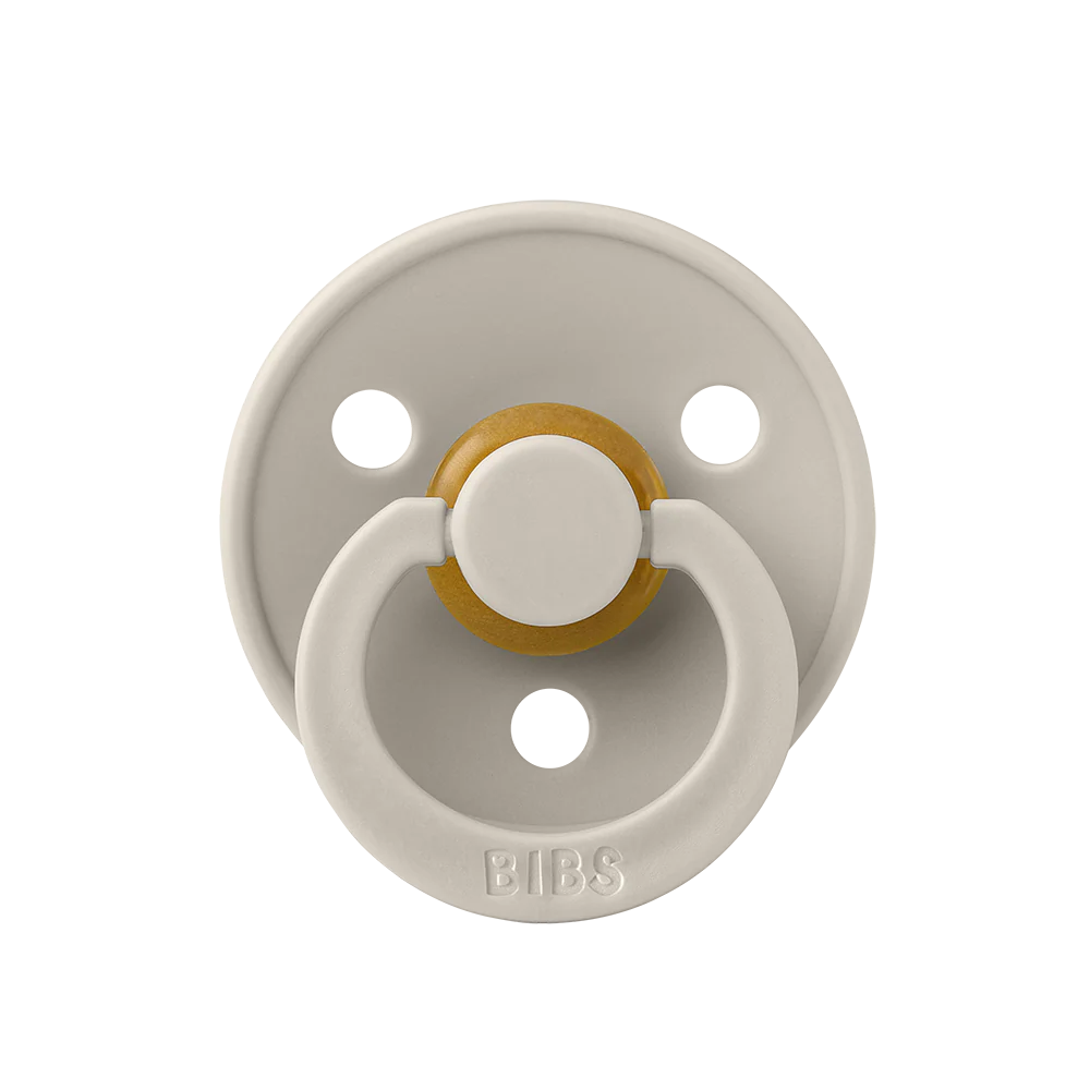 Neutral Sand BIBS Pacifier Colour Collection 2 Pack, classic soother set for infants.