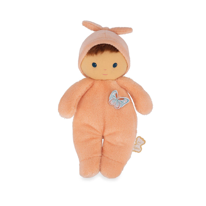 Janod Tender Baby Zinnia Doll soft plush doll with chestnut hair