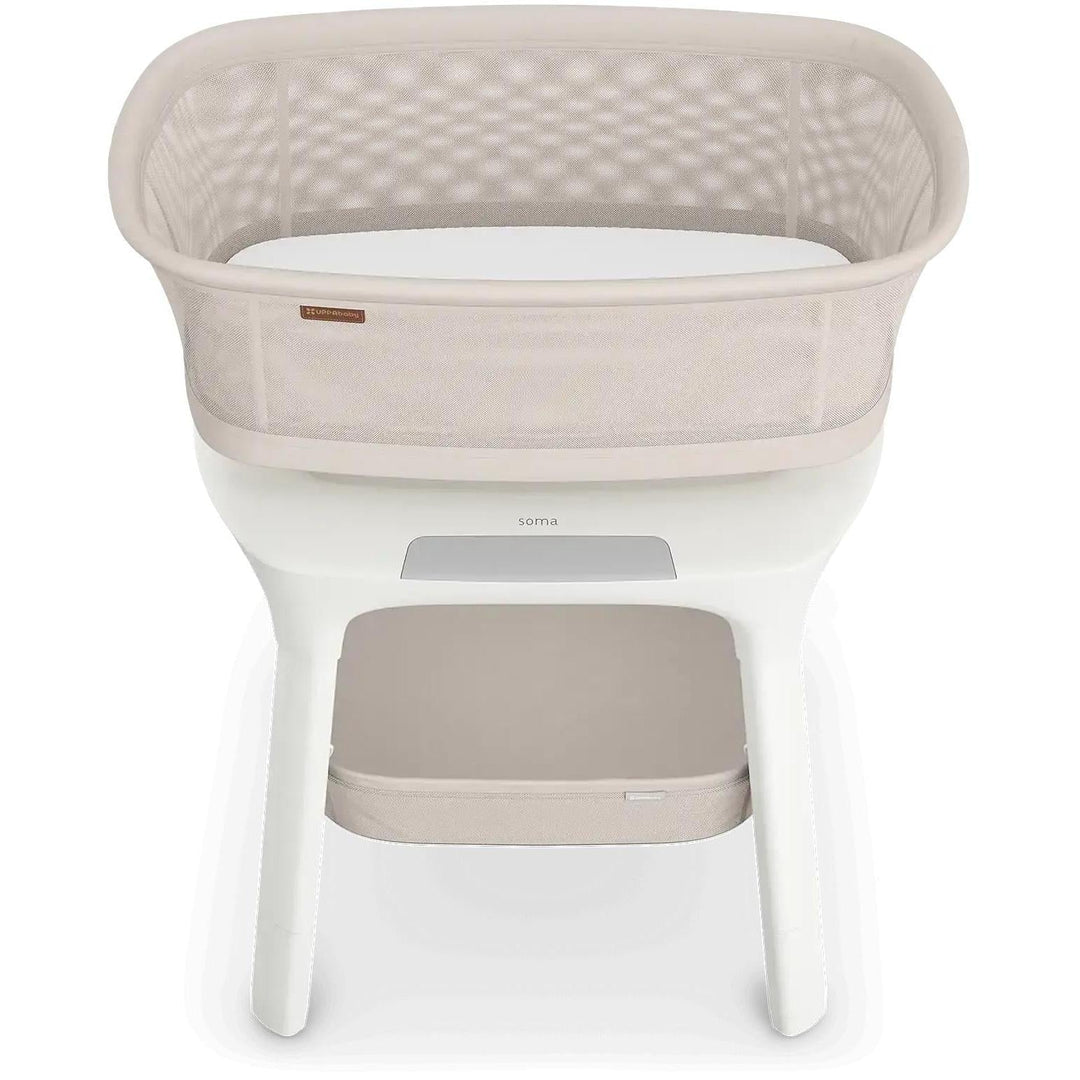 uppababy soma smart bassinet for infants with breathable mesh sides and stable base