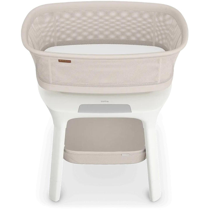 uppababy soma smart bassinet for infants with breathable mesh sides and stable base
