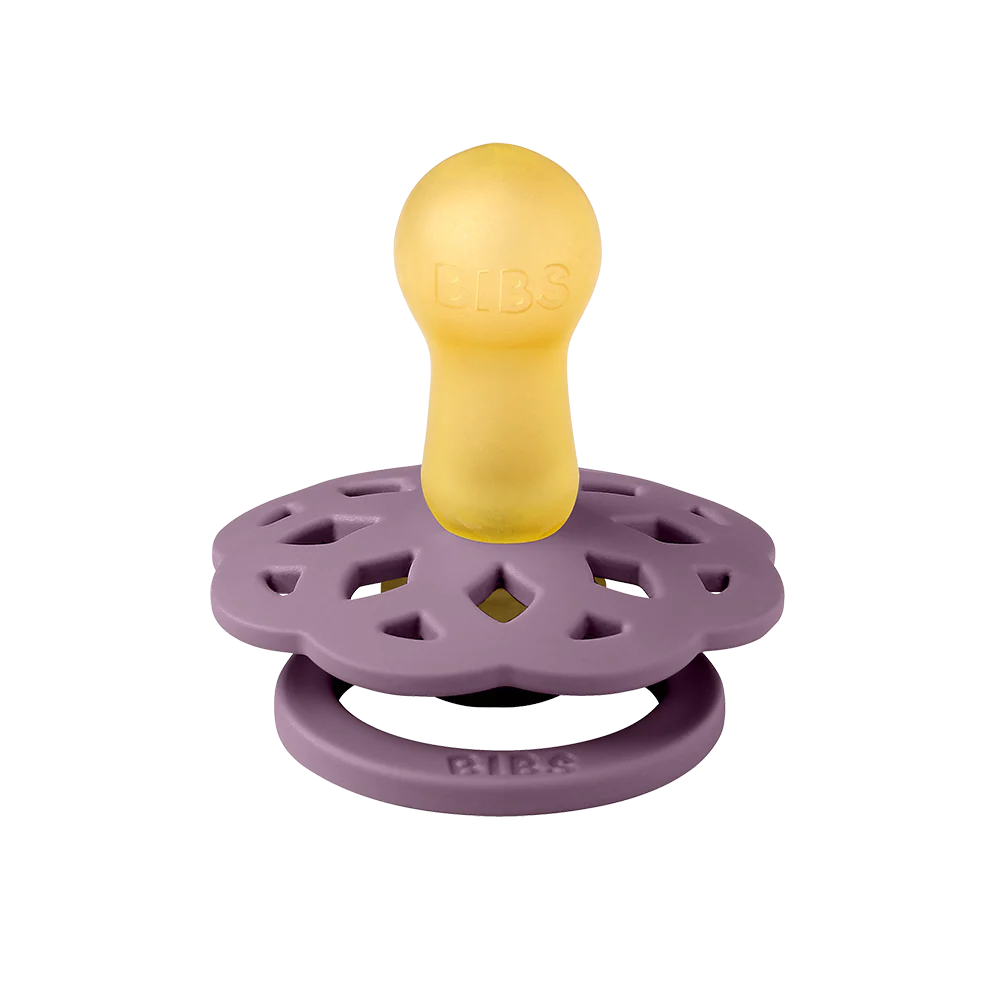 Mauve color BIBS Boheme Pacifiers 2 Pack, best pacifiers for breastfed baby.