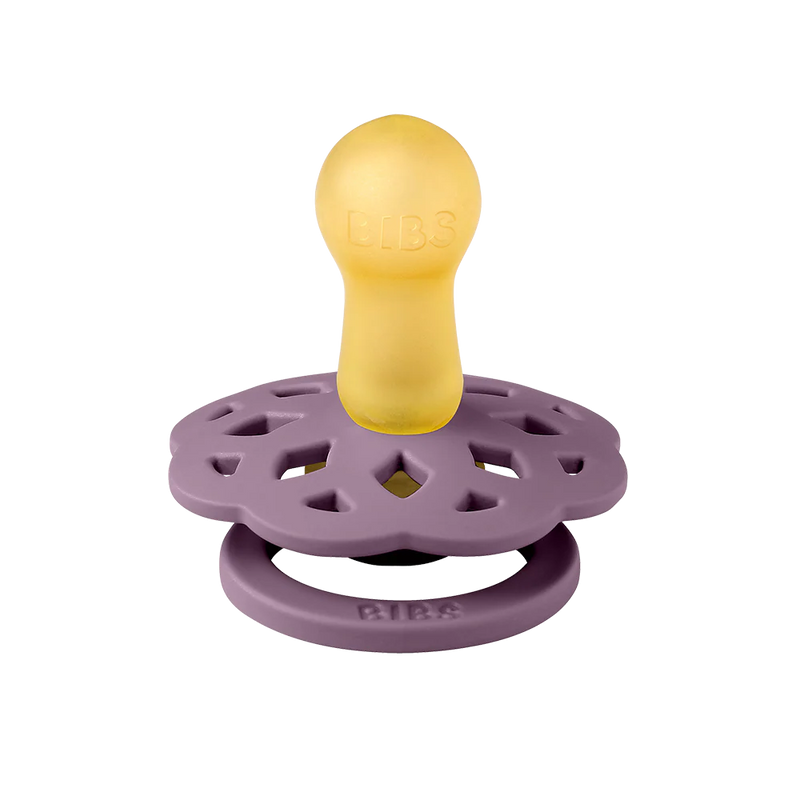 Mauve color BIBS Boheme Pacifiers 2 Pack, best pacifiers for breastfed baby.