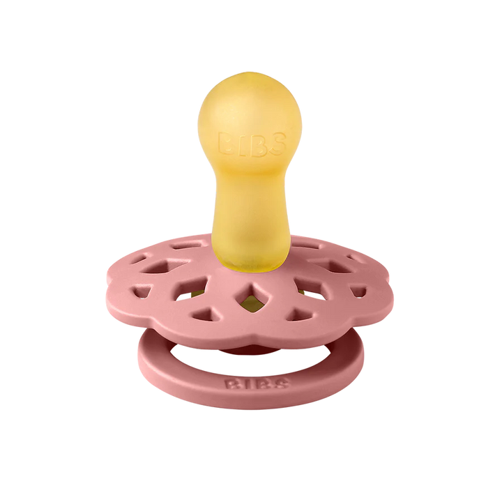 Dusty Pink tone BIBS Boheme Pacifiers 2 Pack, trusted newborn pacifiers.