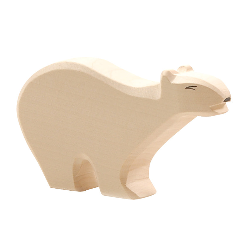 Ostheimer Polar Bear, a hand-carved wooden polar bear toy made in Germany