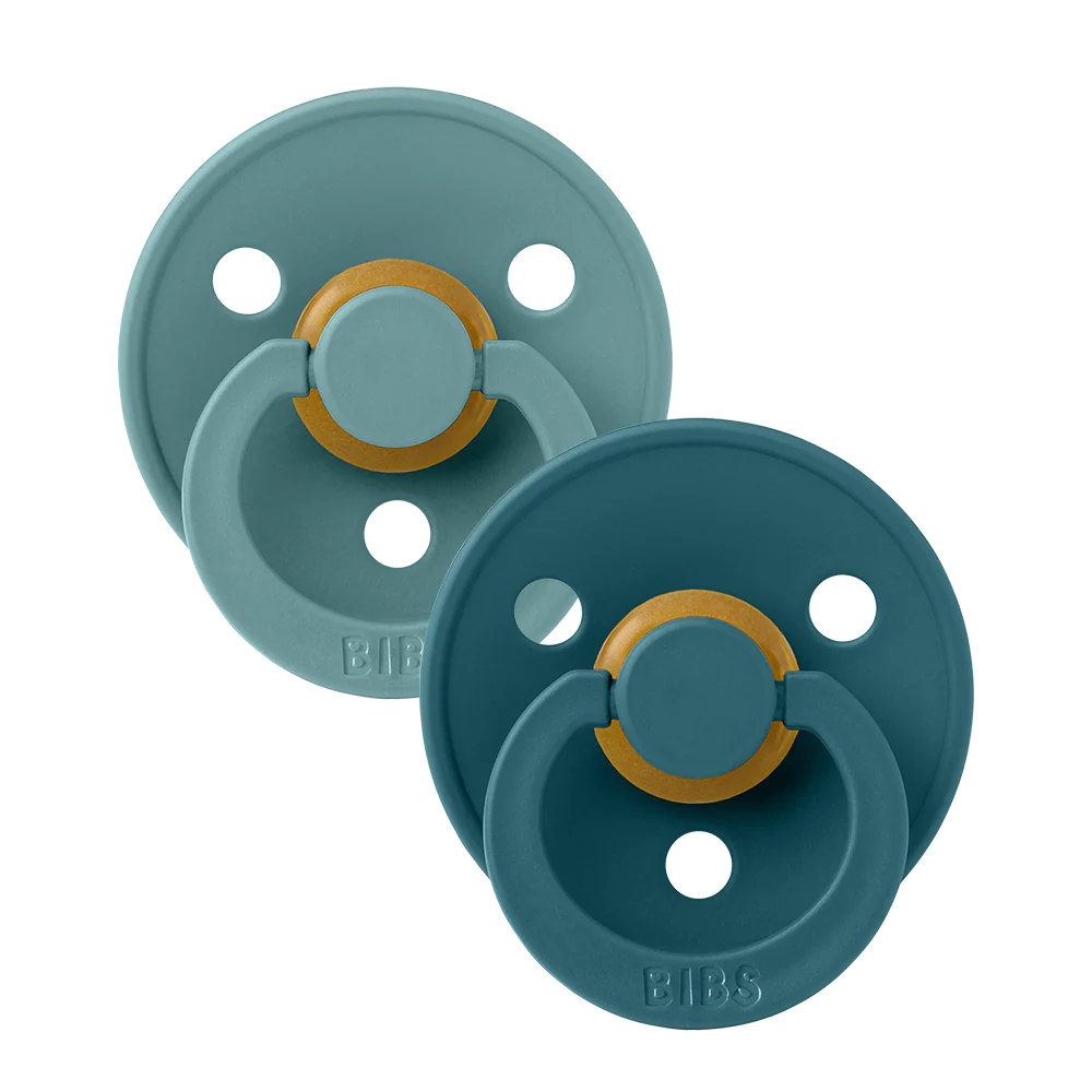 Island Sea & Forest Lake BIBS Pacifier Colour Collection 2 Pack, newborn pacifiers duo.