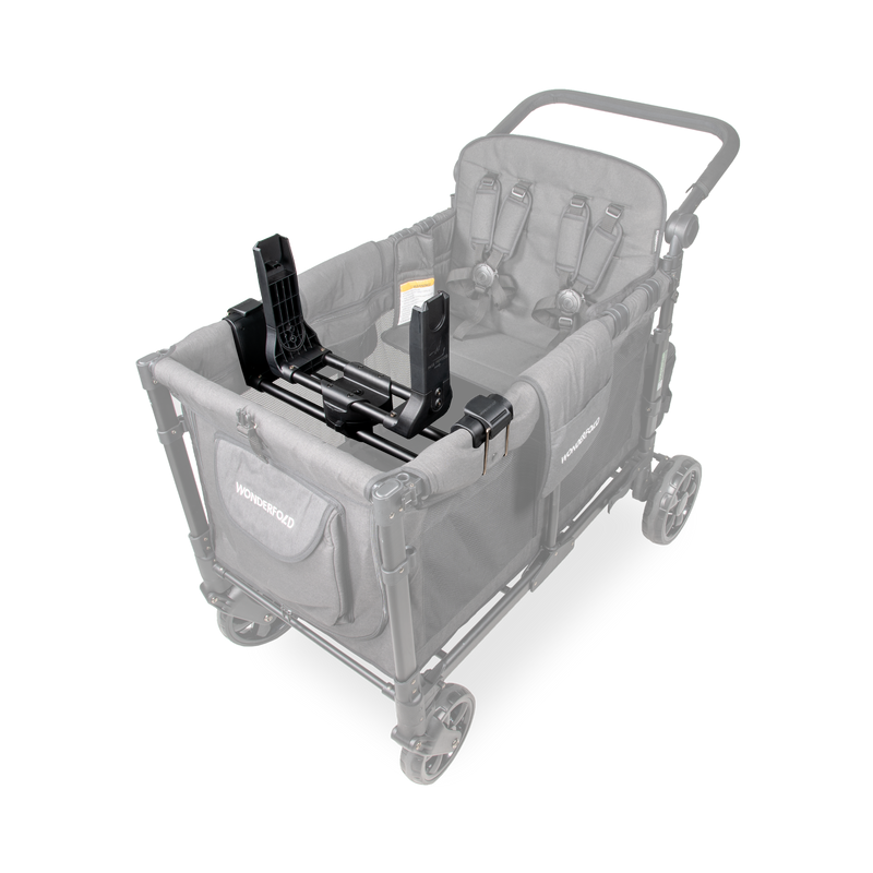 Create a twins stroller setup with Wonderfold W4/W6 Car Seat Adapter for convenient multi-child transport