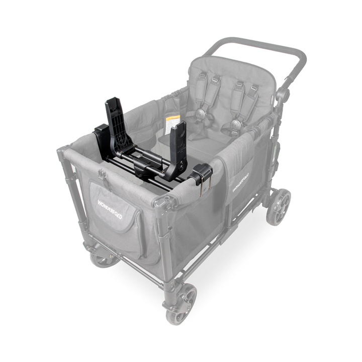 Create a twins stroller setup with Wonderfold W4/W6 Car Seat Adapter for convenient multi-child transport
