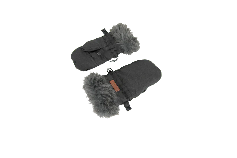 Stay cozy on walks using Wonderfold Stroller Wagon Mittens with a twins stroller, offering insulated protection