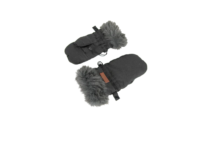 Stay cozy on walks using Wonderfold Stroller Wagon Mittens with a twins stroller, offering insulated protection