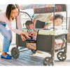 2 kids riding in wonderfold tokidoki stroller wagons