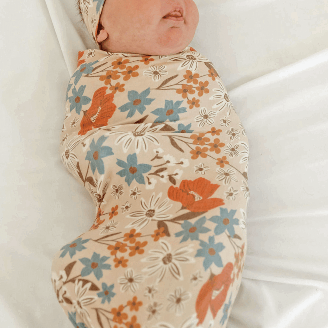 Baby shower gift idea: Copper Pearl Eden oversized knit swaddle blanket