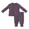 Kyte baby clothes Henley set in Currant