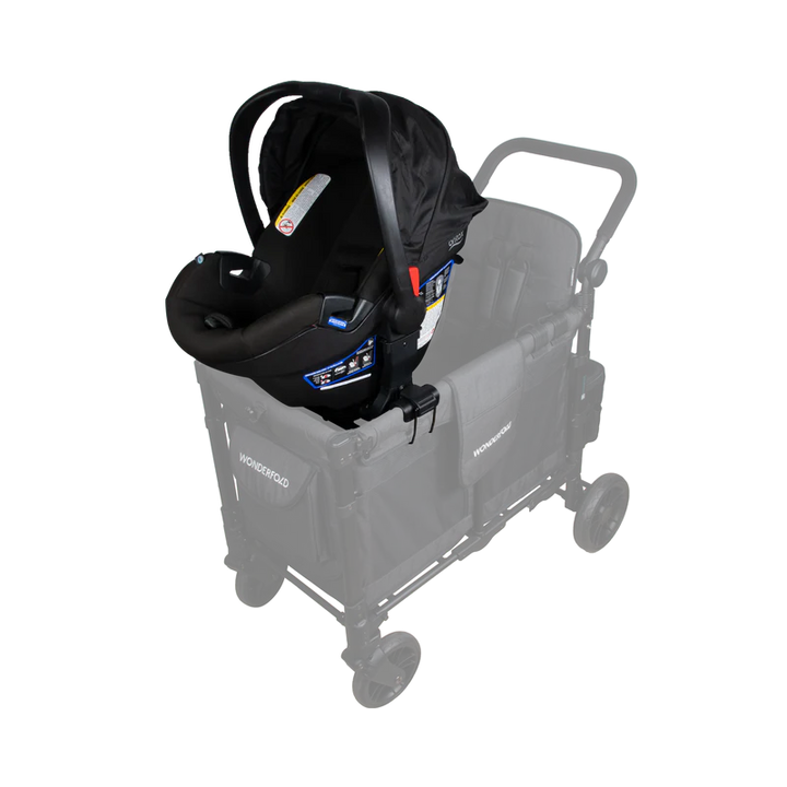 Compatible with a doble stroller configuration, Wonderfold W2 Car Seat Adapter supports safe infant transport