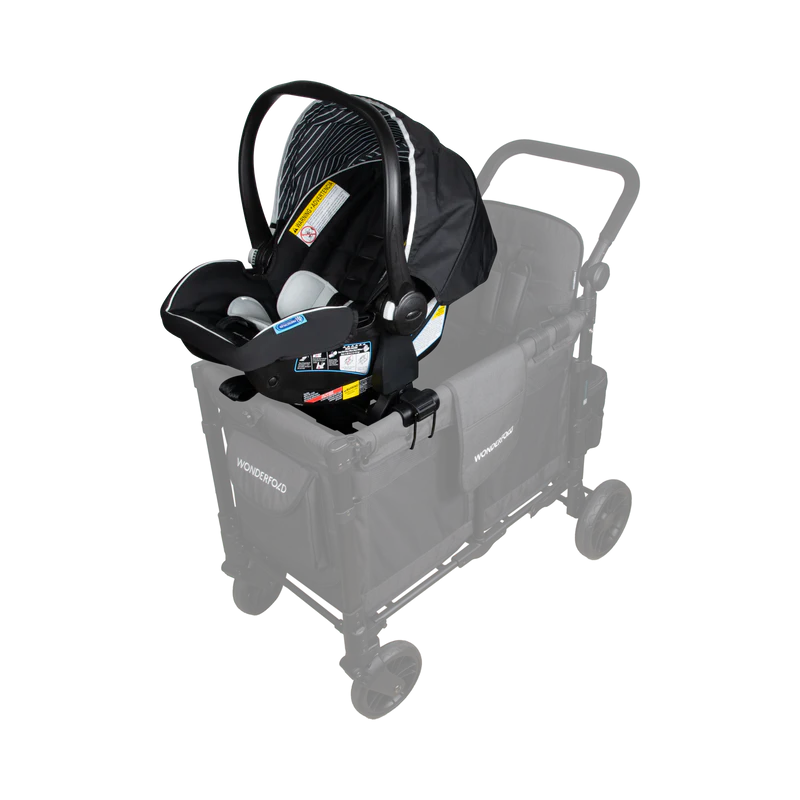 Easily convert your stroller wagon using Wonderfold W2 Car Seat Adapter for secure infant seating