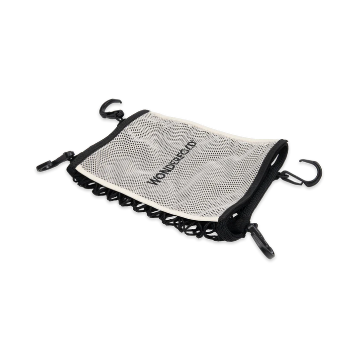 Clean neutral look, the beige Wonderfold WonderNet Cargo Mesh Net Bag pairs perfectly with any wagon stroller